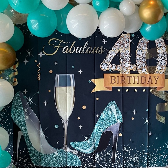 40th Birthday Backdrop Banner - Picture 3 of 3